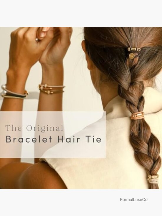 Handmade Bracelet Hair Ties - Stretchy Ponytail Elastic - No Snag - Stackable main image 5